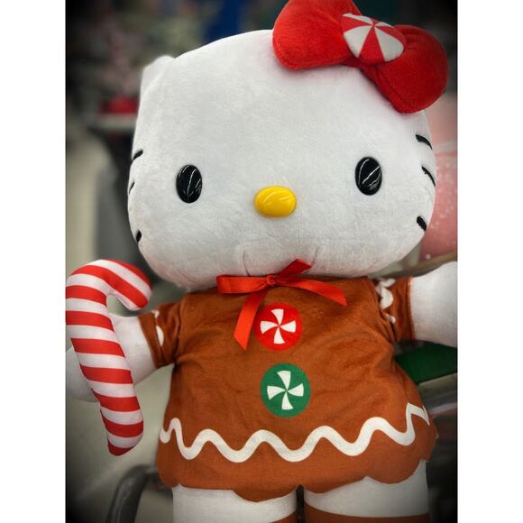 HELLO KITTY Gingerbread 16" Plush Greeter Sanrio 2024 Holiday Christmas Decor - Picture 4 of 7
